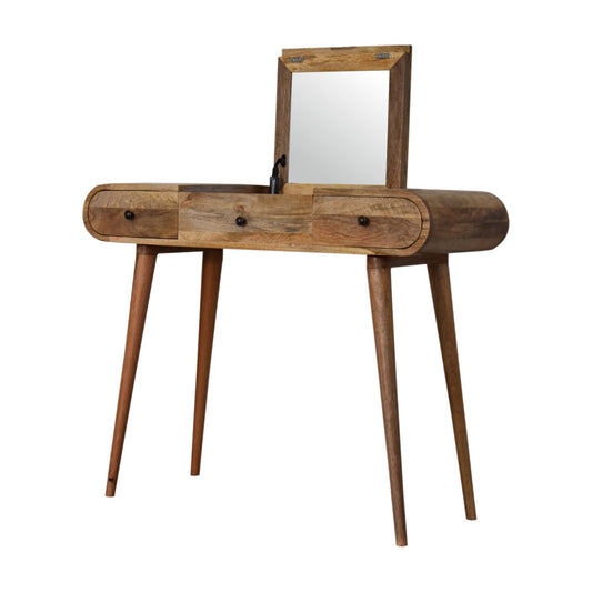 Ashbourne Oak Round Solid Wood Dressing Table