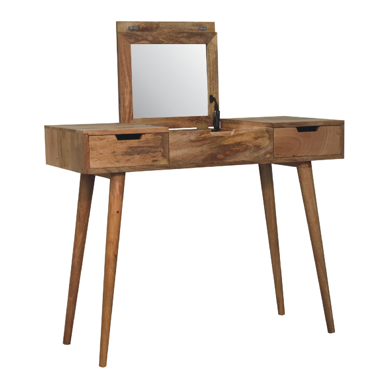 Ashbourne Solid Wood Dressing Table with Mirror And Drawers