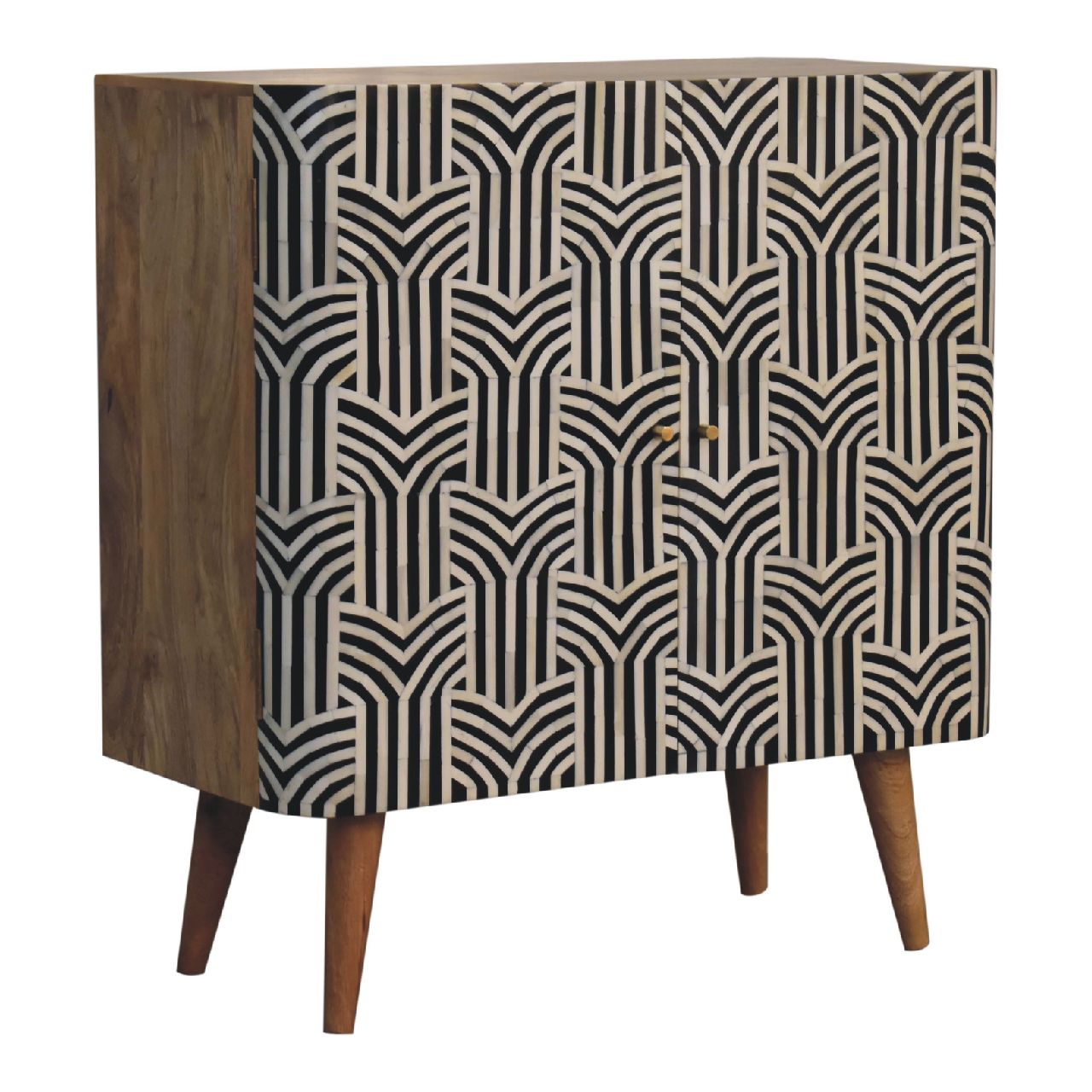 Ashbourne Edessa Bone Inlay Cabinet – Solid Mango Wood Storage