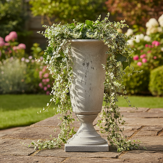 Ashbourne Tall Stone Effect Urn Planter Outdoor Lifestyle v2